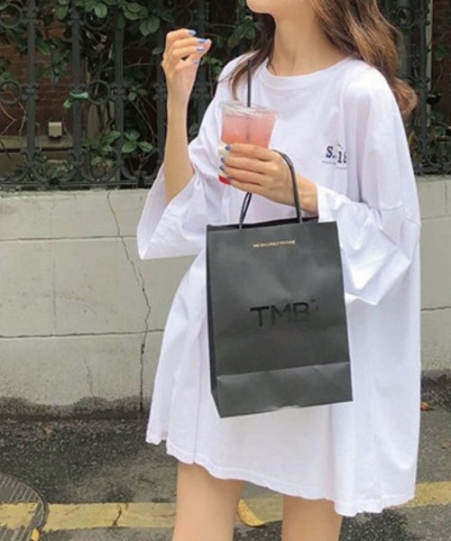 meJane(ミージェーン)の「S.S.18.ボックスロゴバックプリントTシャツ【ZOZOTOWN限定】(Tシャツ/カットソー・レディース・ホワイト/ブルー・FREE)」の5枚目の写真