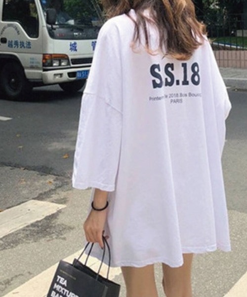 meJane(ミージェーン)の「S.S.18.ボックスロゴバックプリントTシャツ【ZOZOTOWN限定】(Tシャツ/カットソー・レディース・ホワイト/ブルー・FREE)」の7枚目の写真