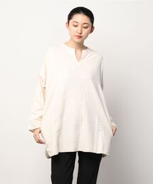 キーネックプルオーバーシャツ