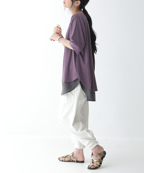 osharewalker(オシャレウォーカー)の「【廃盤】『バックデザインカットソー』(Tシャツ/カットソー・レディース・オレンジ/パープル/オフホワイト/ブルーグリーン/ブラック・FREE)」の16枚目の写真