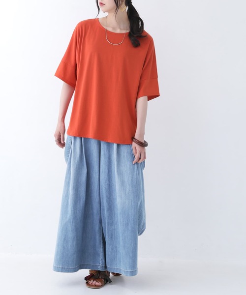 osharewalker(オシャレウォーカー)の「【廃盤】『バックデザインカットソー』(Tシャツ/カットソー・レディース・オレンジ/パープル/オフホワイト/ブルーグリーン/ブラック・FREE)」の10枚目の写真