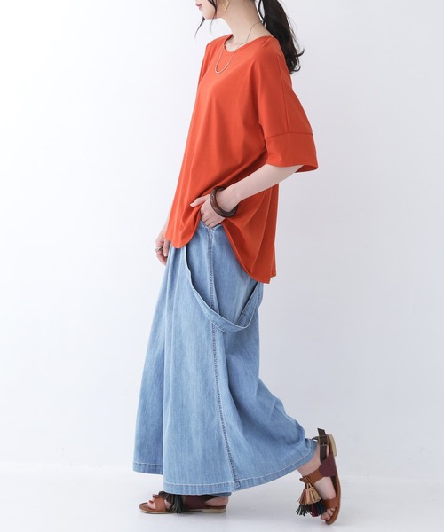 osharewalker(オシャレウォーカー)の「【廃盤】『バックデザインカットソー』(Tシャツ/カットソー・レディース・オレンジ/パープル/オフホワイト/ブルーグリーン/ブラック・FREE)」の11枚目の写真