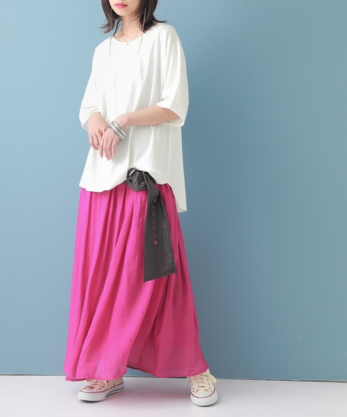 osharewalker(オシャレウォーカー)の「【廃盤】『バックデザインカットソー』(Tシャツ/カットソー・レディース・オレンジ/パープル/オフホワイト/ブルーグリーン/ブラック・FREE)」の20枚目の写真