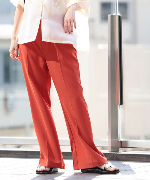 Ray BEAMS（レイビームス）の「Ray BEAMS / ストレッチ フレア パンツ（その他パンツ・レディース・オレンジ/ブラック/ライトブルー・0/1）」の21枚目の写真