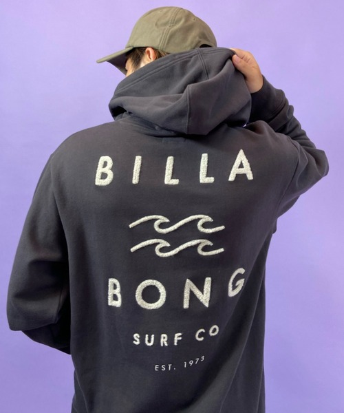 BILLABONG(ビラボン)の「BILLABONG/ビラボン裏起毛 刺繍パーカー BB012-014(パーカー・メンズ・ホワイト/グリーン/グレー/ブラウン・L/M/XL)」の3枚目の写真