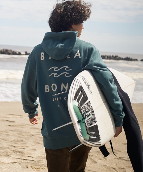 BILLABONG(ビラボン)の「BILLABONG/ビラボン裏起毛 刺繍パーカー BB012-014(パーカー・メンズ・ホワイト/グリーン/グレー/ブラウン・L/M/XL)」の4枚目の写真