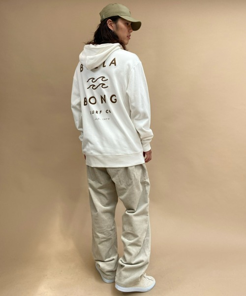 BILLABONG(ビラボン)の「BILLABONG/ビラボン裏起毛 刺繍パーカー BB012-014(パーカー・メンズ・ホワイト/グリーン/グレー/ブラウン・L/M/XL)」の11枚目の写真