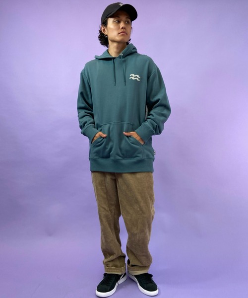 BILLABONG(ビラボン)の「BILLABONG/ビラボン裏起毛 刺繍パーカー BB012-014(パーカー・メンズ・ホワイト/グリーン/グレー/ブラウン・L/M/XL)」の14枚目の写真