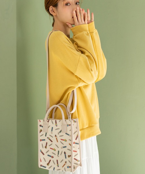 fifth calin（フィフスカラン）の「【PEZ×calin】総柄スクエアショルダーバッグ（ショルダーバッグ・レディース・ブラック/ベージュ・FREE）」の12枚目の写真