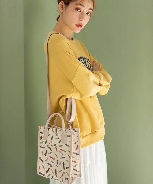 fifth calin（フィフスカラン）の「【PEZ×calin】総柄スクエアショルダーバッグ（ショルダーバッグ・レディース・ブラック/ベージュ・FREE）」の11枚目の写真