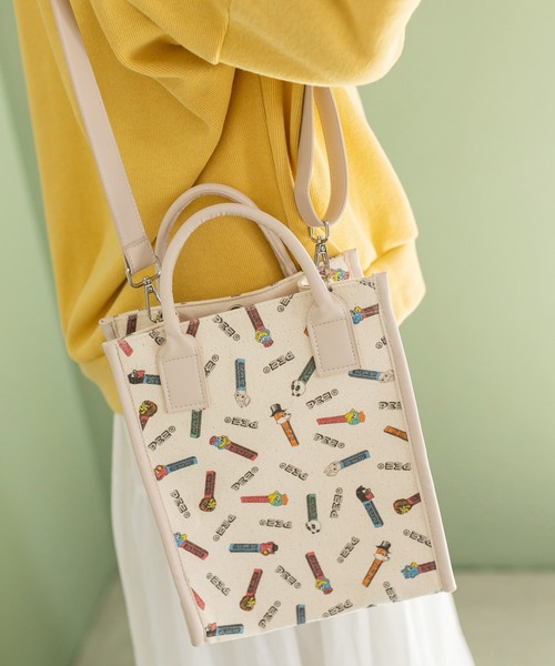 fifth calin（フィフスカラン）の「【PEZ×calin】総柄スクエアショルダーバッグ（ショルダーバッグ・レディース・ブラック/ベージュ・FREE）」の10枚目の写真