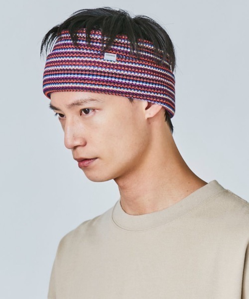 OVERRIDE(オーバーライド)の「OVERRIDE MULTI STRIPES HEADBAND(ヘアバンド・メンズ・ブラウン/ネイビー/ブラック・57~59cm)」の3枚目の写真