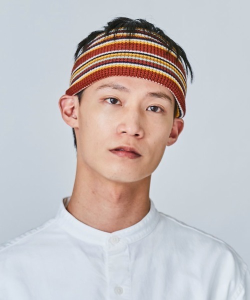 OVERRIDE(オーバーライド)の「OVERRIDE MULTI STRIPES HEADBAND(ヘアバンド・メンズ・ブラウン/ネイビー/ブラック・57~59cm)」の2枚目の写真