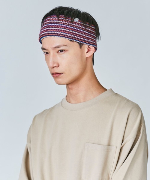 OVERRIDE(オーバーライド)の「OVERRIDE MULTI STRIPES HEADBAND(ヘアバンド・メンズ・ブラウン/ネイビー/ブラック・57~59cm)」の13枚目の写真