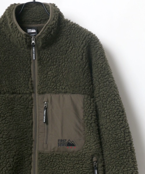 FIRST DOWN(ファーストダウン)の「FIRST DOWN/ファーストダウン BOA JACKET/ボアジャケット/ボアフリースブルゾン(ブルゾン・メンズ・ブラック/オフホワイト/グレー系その他/ブルー系その他/ベージュ/オリーブ/ベージュ系その他・XL/S/M/L)」の6枚目の写真