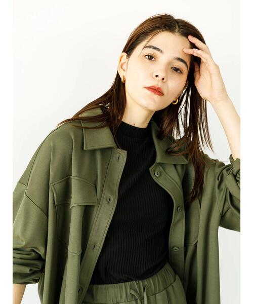 koe（コエ）の「ポンチＣＰＯジャケット*（ブルゾン・レディース・ライトベージュ/カーキ/ベージュ/ブラック・S/M）」の8枚目の写真