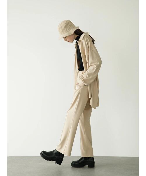 koe（コエ）の「ポンチＣＰＯジャケット*（ブルゾン・レディース・ライトベージュ/カーキ/ベージュ/ブラック・S/M）」の14枚目の写真