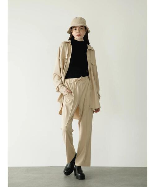 koe（コエ）の「ポンチＣＰＯジャケット*（ブルゾン・レディース・ライトベージュ/カーキ/ベージュ/ブラック・S/M）」の16枚目の写真