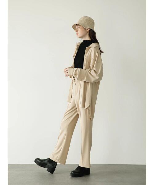 koe（コエ）の「ポンチＣＰＯジャケット*（ブルゾン・レディース・ライトベージュ/カーキ/ベージュ/ブラック・S/M）」の17枚目の写真