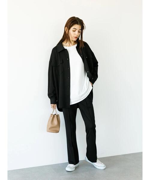 koe（コエ）の「ポンチＣＰＯジャケット*（ブルゾン・レディース・ライトベージュ/カーキ/ベージュ/ブラック・S/M）」の22枚目の写真