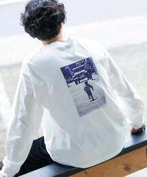 coen | カラーフォトプリントロングスリーブTシャツ(Tシャツ/カットソー)