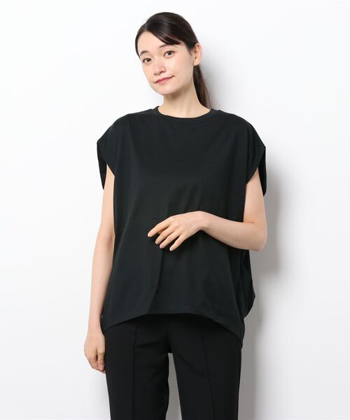 DouDou（ドゥドゥ）の「セットアップ サイドタックプルオーバー（Tシャツ/カットソー・レディース・ブラック/イエロー/ブルー・FREE）」の7枚目の写真