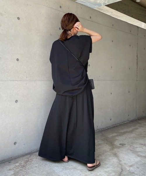 DouDou（ドゥドゥ）の「セットアップ サイドタックプルオーバー（Tシャツ/カットソー・レディース・ブラック/イエロー/ブルー・FREE）」の17枚目の写真