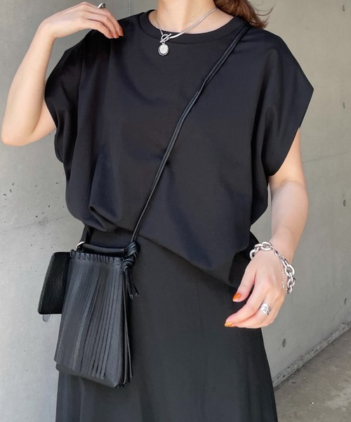 DouDou（ドゥドゥ）の「セットアップ サイドタックプルオーバー（Tシャツ/カットソー・レディース・ブラック/イエロー/ブルー・FREE）」の21枚目の写真