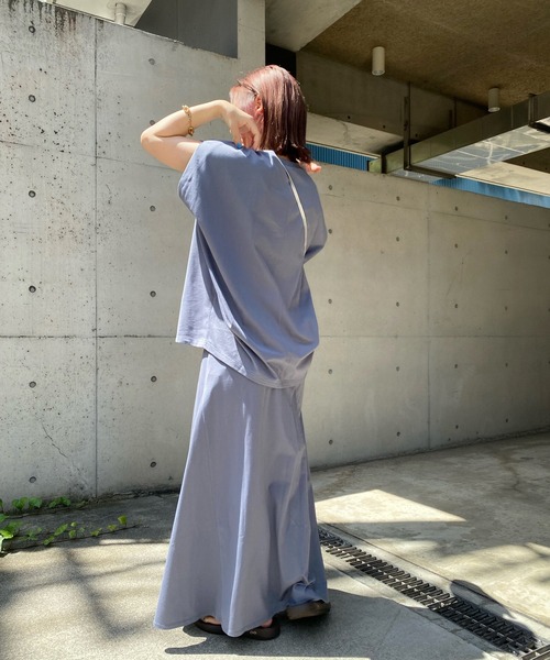 DouDou（ドゥドゥ）の「セットアップ サイドタックプルオーバー（Tシャツ/カットソー・レディース・ブラック/イエロー/ブルー・FREE）」の10枚目の写真