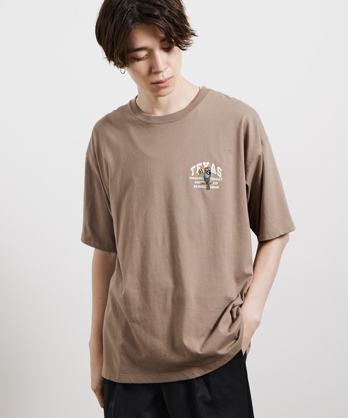 JUNRED（ジュンレッド）の「USAミニカレッジTシャツ（Tシャツ/カットソー・メンズ・グリーン/ホワイト/ベージュ・L/LL/M）」の2枚目の写真