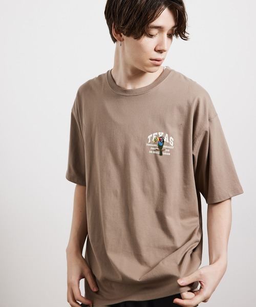 JUNRED（ジュンレッド）の「USAミニカレッジTシャツ（Tシャツ/カットソー・メンズ・グリーン/ホワイト/ベージュ・L/LL/M）」の6枚目の写真