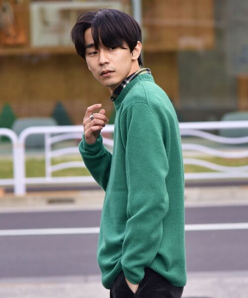 SHIPS（シップス）の「SHIPS: 2PLY カシミヤ クルーネック プルオーバー（ニット/セーター・メンズ・ネイビー/ブラウン/グレー/オレンジ/ブルー/グリーン・SMALL/MEDIUM/LARGE/X-LARGE）」の10枚目の写真