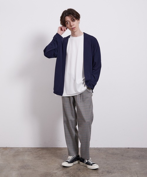 JUNRED（ジュンレッド）の「チェックリラックステーパードパンツ（スラックス・メンズ・ベージュ/グレー・LL/M/L）」の10枚目の写真