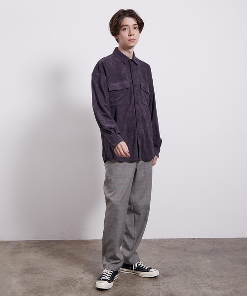 JUNRED（ジュンレッド）の「チェックリラックステーパードパンツ（スラックス・メンズ・ベージュ/グレー・LL/M/L）」の11枚目の写真