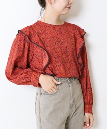 Simplicite | フリルフラワープリントブラウス◆(シャツ/ブラウス)