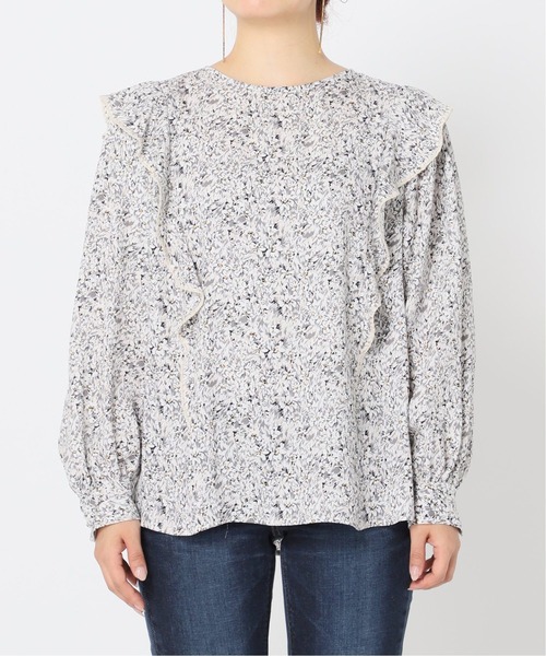 Simplicite（サンプリシテ）の「フリルフラワープリントブラウス◆（シャツ/ブラウス・レディース・ブラック/グレー/レッド・FREE）」の21枚目の写真