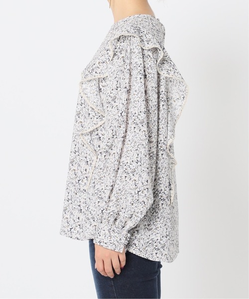 Simplicite（サンプリシテ）の「フリルフラワープリントブラウス◆（シャツ/ブラウス・レディース・ブラック/グレー/レッド・FREE）」の18枚目の写真