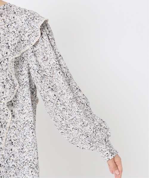 Simplicite（サンプリシテ）の「フリルフラワープリントブラウス◆（シャツ/ブラウス・レディース・ブラック/グレー/レッド・FREE）」の11枚目の写真