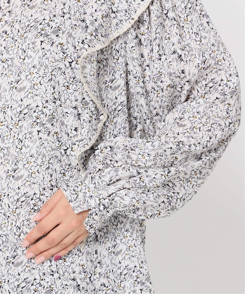 Simplicite（サンプリシテ）の「フリルフラワープリントブラウス◆（シャツ/ブラウス・レディース・ブラック/グレー/レッド・FREE）」の14枚目の写真