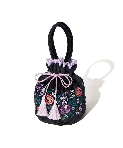 Francfranc(フランフラン)の「ANNA SUI 巾着バッグ ブラック(ハンドバッグ・レディース・ブラック・FREE)」の8枚目の写真