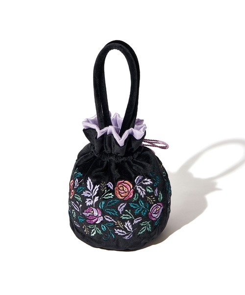 Francfranc(フランフラン)の「ANNA SUI 巾着バッグ ブラック(ハンドバッグ・レディース・ブラック・FREE)」の9枚目の写真