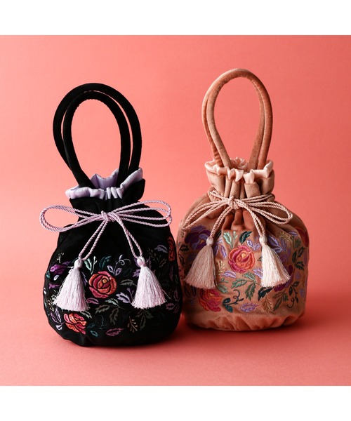 Francfranc(フランフラン)の「ANNA SUI 巾着バッグ ブラック(ハンドバッグ・レディース・ブラック・FREE)」の10枚目の写真