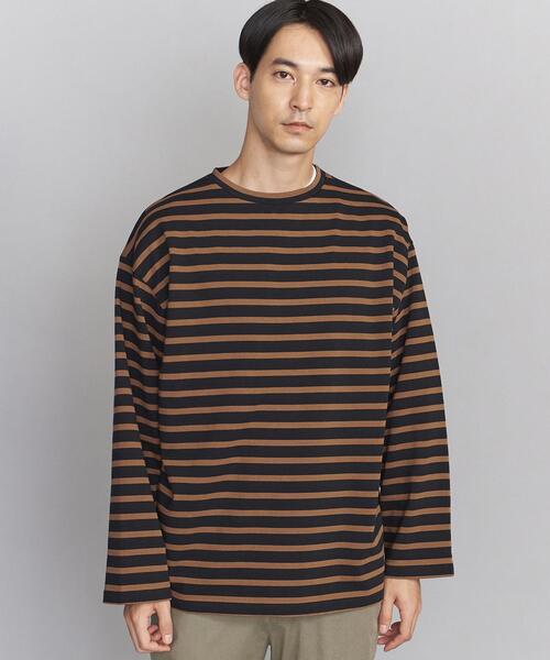 BEAUTY&YOUTH UNITED ARROWS（ビューティーアンドユースユナイテッドアローズ）の「BY クリスピー ワイド バスク/カットソー（Tシャツ/カットソー・メンズ・ブラック/ネイビー/ブラウン・S/M/L/XL）」の2枚目の写真