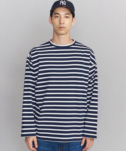 BEAUTY&YOUTH UNITED ARROWS（ビューティーアンドユースユナイテッドアローズ）の「BY クリスピー ワイド バスク/カットソー（Tシャツ/カットソー・メンズ・ブラック/ネイビー/ブラウン・S/M/L/XL）」の4枚目の写真