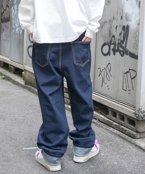 VENCEEXCHANGE(ヴァンスエクスチェンジ)の「デニムワイドパンツ(デニムパンツ・メンズ・ブルー/ネイビー・M/L)」の5枚目の写真