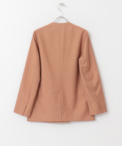 KBF+（ケービーエフプラス）の「KBF+　Vネックノーカラーベルトジャケット∴（ノーカラージャケット・レディース・ベージュ・ONE）」の8枚目の写真