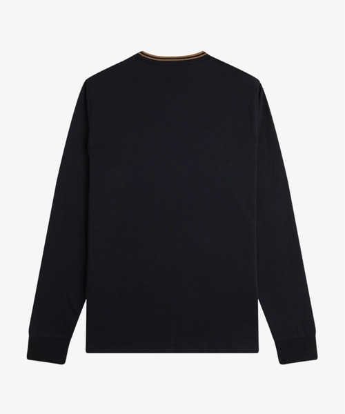 美品✨フレッドペリー FRED PERRY ブラック 長袖カットソー Lサイズ Twin Tipped Long Sleeve T-Shirt/フレッドペリーロンT(T