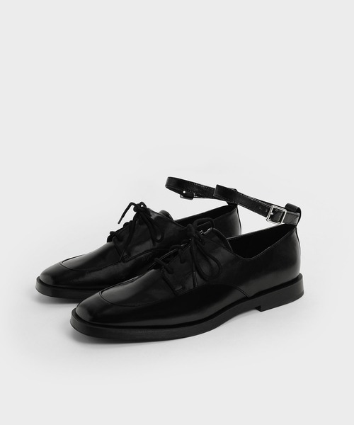 CHARLES & KEITH(チャールズ & キース)の「アンクルストラップ ダービーシューズ / Ankle Strap Derby Shoes(ドレスシューズ・レディース・ブラック/バーガンディー・22.5cm/23cm/23.5cm/24.5cm/25cm/25.5cm)」の20枚目の写真