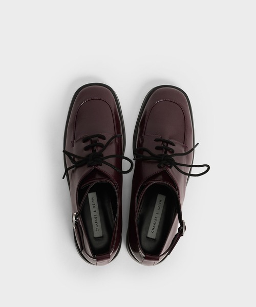 CHARLES & KEITH(チャールズ & キース)の「アンクルストラップ ダービーシューズ / Ankle Strap Derby Shoes(ドレスシューズ・レディース・ブラック/バーガンディー・22.5cm/23cm/23.5cm/24.5cm/25cm/25.5cm)」の11枚目の写真