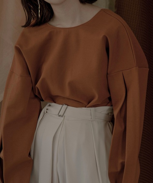 lawgy(ラウジー)の「sleeve tuck cut tops(その他トップス・レディース・ブラウン/キャメル・FREE)」の15枚目の写真